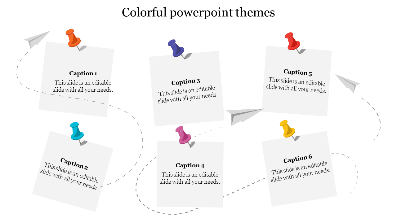 Colorful PowerPoint Themes Presentation With Six Node